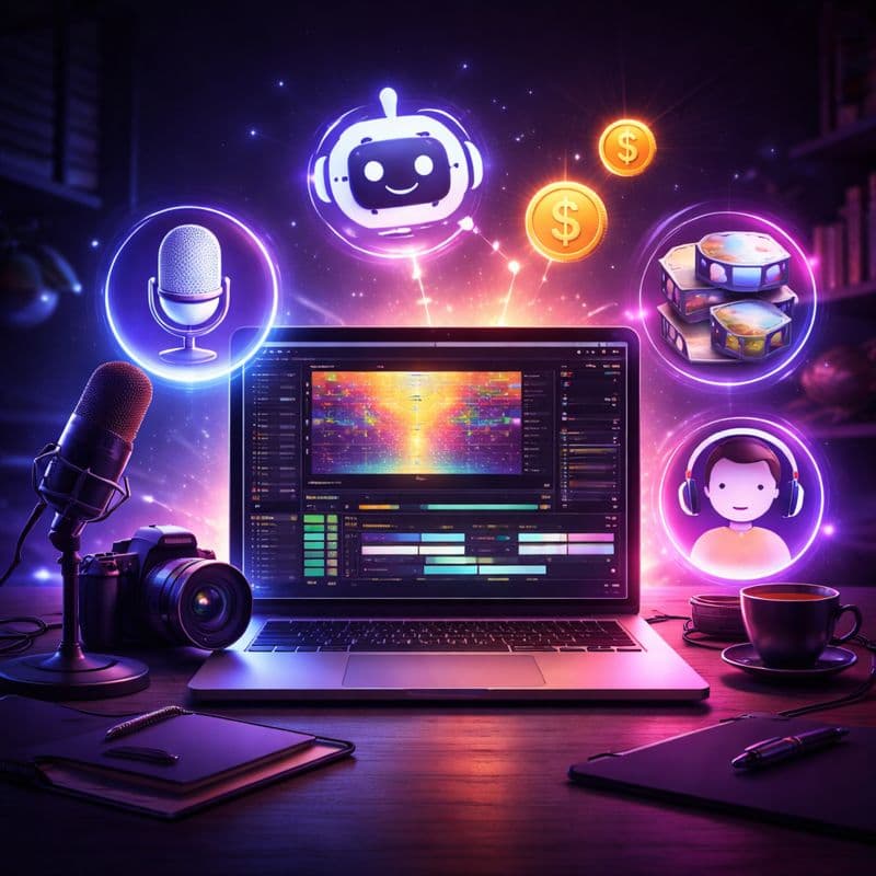 Faceless YouTube channel setup with AI tools and monetization dashboard