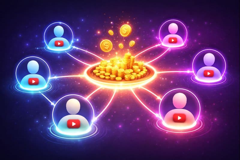 YouTube Shorts revenue pool model showing how creator earnings are distributed