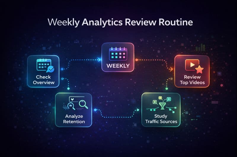 YouTube Analytics Weekly Routine Workflow