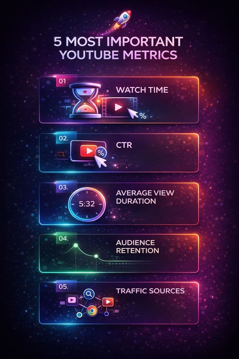 YouTube Metrics Explained Infographic