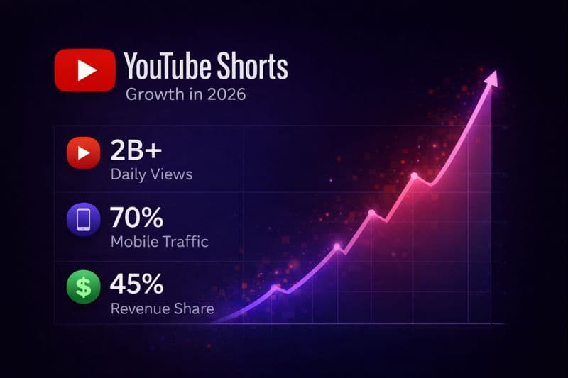 YouTube Shorts growth statistics showing explosive view potential