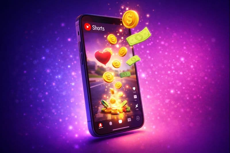 YouTube Shorts monetization dashboard showing earnings analytics