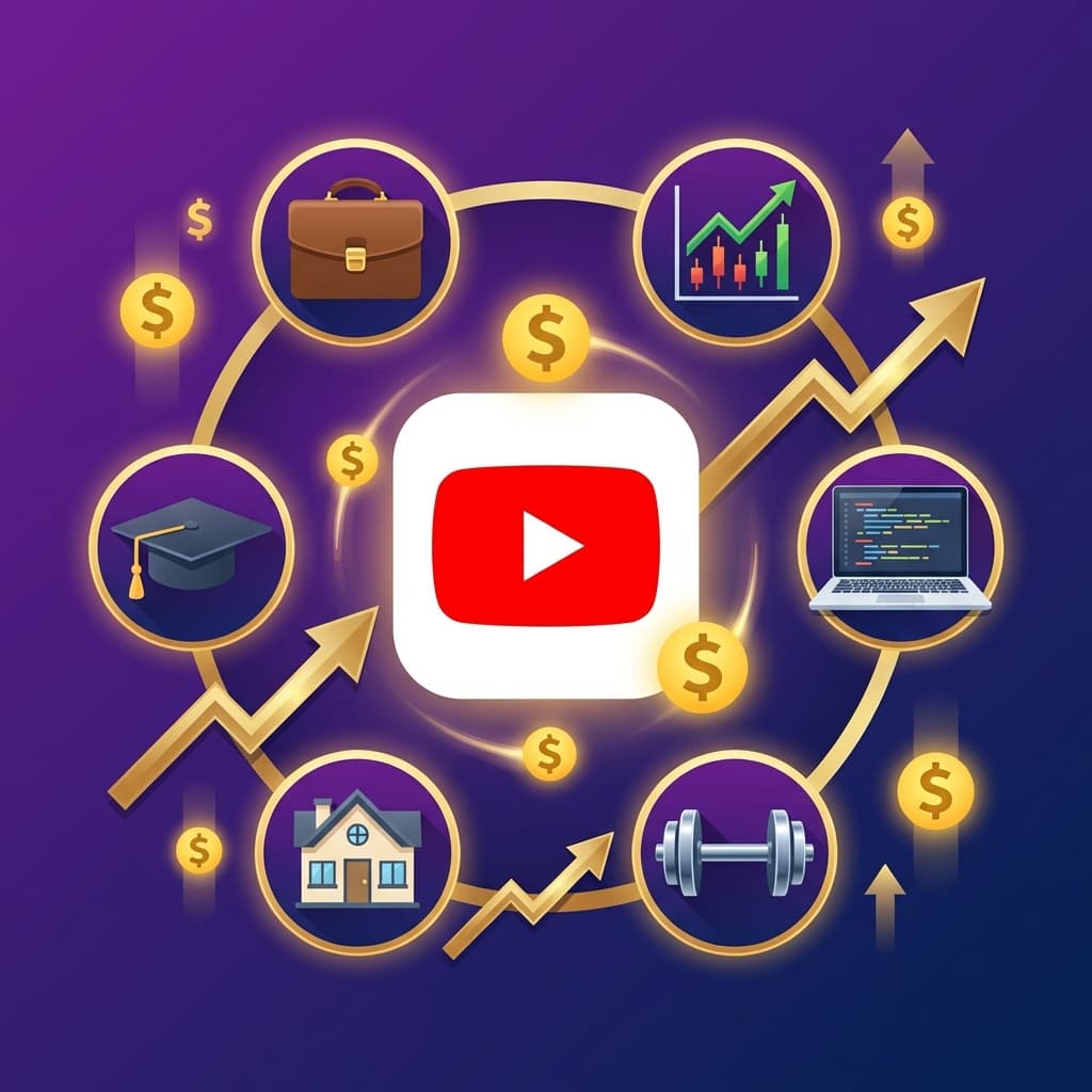 Best YouTube niches for high CPM in 2026 - revenue comparison chart