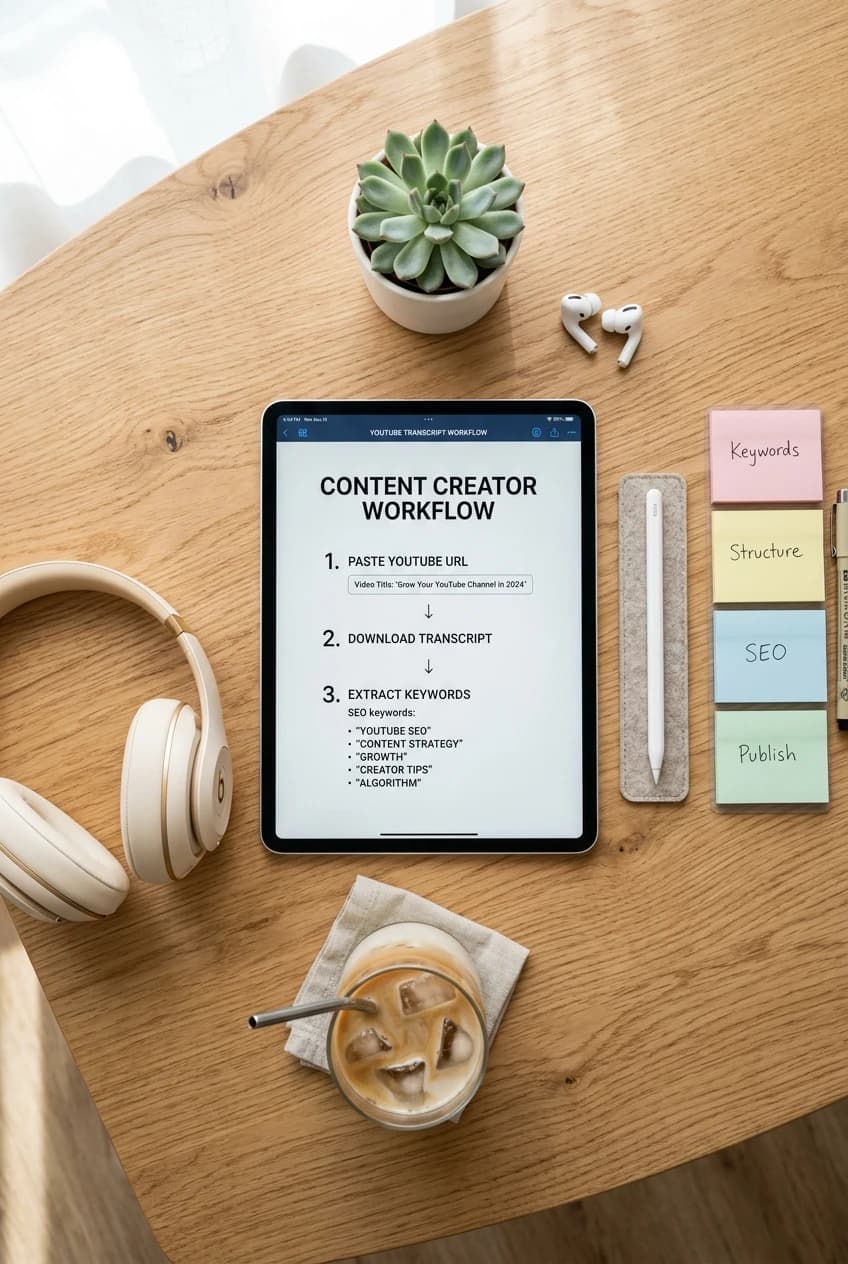 YouTube Transcript Downloader and Keyword Extraction Step-by-Step Blueprint